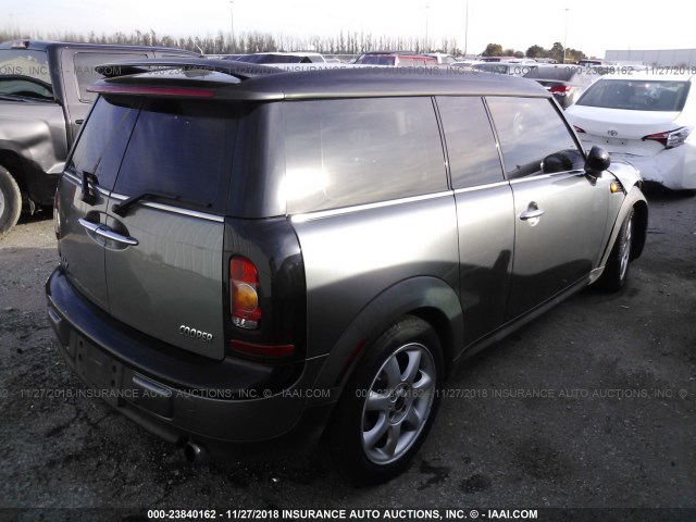 WMWML3C50ATX38279 - 2010 MINI COOPER CLUBMAN GRAY photo 4