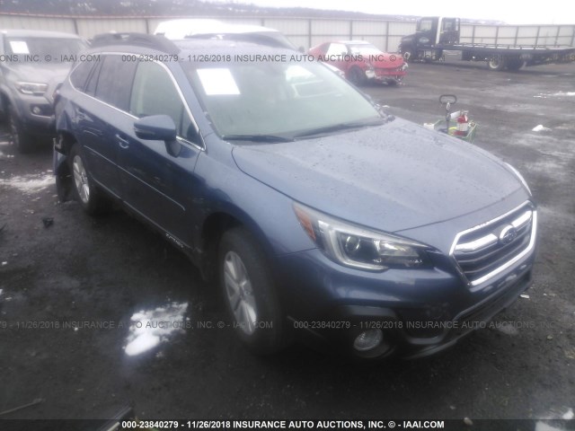 4S4BSAHC5J3228207 - 2018 SUBARU OUTBACK 2.5I PREMIUM BLUE photo 1