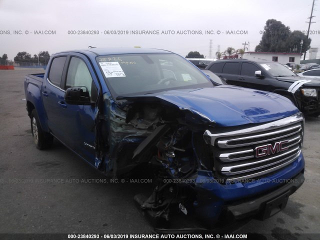 1GTG5CEN2J1140472 - 2018 GMC CANYON SLE BLUE photo 1