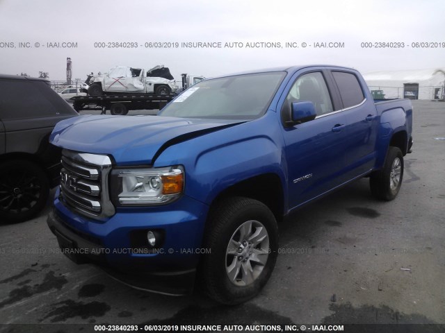 1GTG5CEN2J1140472 - 2018 GMC CANYON SLE BLUE photo 2