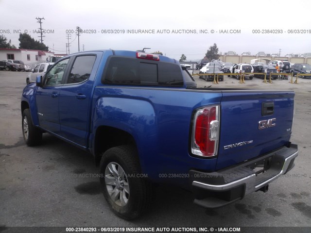 1GTG5CEN2J1140472 - 2018 GMC CANYON SLE BLUE photo 3