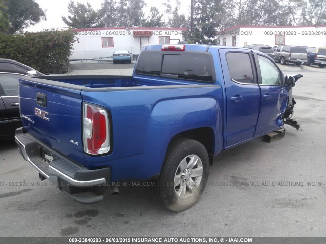 1GTG5CEN2J1140472 - 2018 GMC CANYON SLE BLUE photo 4