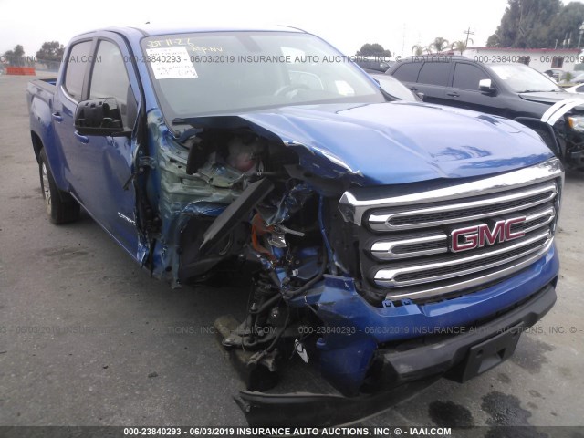 1GTG5CEN2J1140472 - 2018 GMC CANYON SLE BLUE photo 6