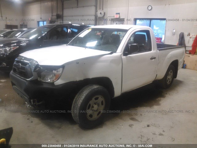 5TFNX4CN7EX039862 - 2014 TOYOTA TACOMA WHITE photo 2