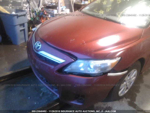 4T1BB3EK3AU115826 - 2010 TOYOTA CAMRY HYBRID PURPLE photo 6