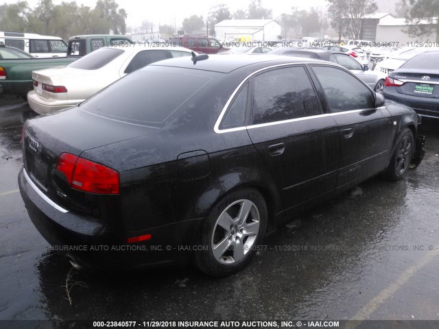 WAUAF78E36A229381 - 2006 AUDI A4 2/TURBO BLACK photo 4