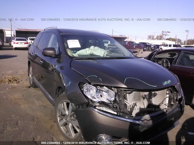 5N1AR2MN3FC703137 - 2015 NISSAN PATHFINDER S/SV/SL/PLATINUM BROWN photo 1