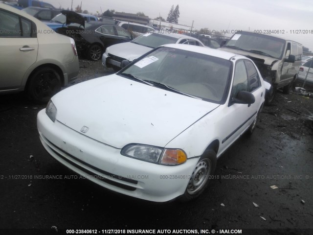 1HGEG8543SL060708 - 1995 HONDA CIVIC DX/LX WHITE photo 2