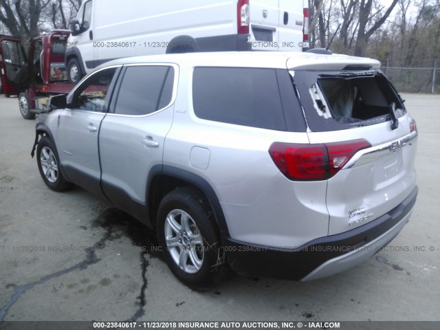 1GKKNKLA9JZ221544 - 2018 GMC ACADIA SLE SILVER photo 3