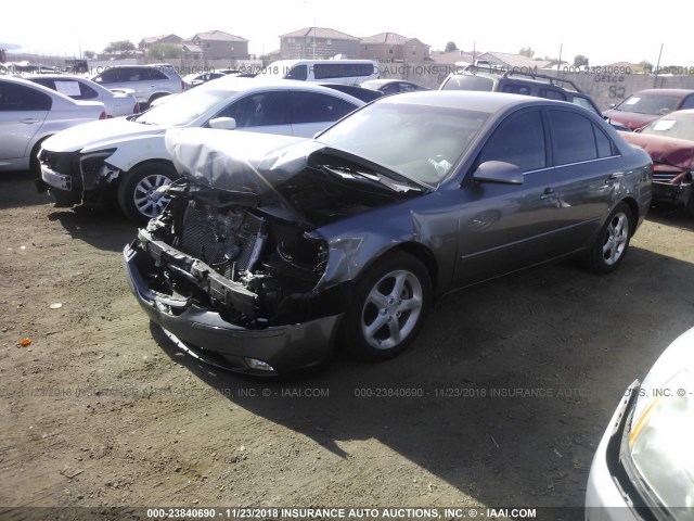 5NPEU4AF1AH598348 - 2010 HYUNDAI SONATA SE/LIMITED GRAY photo 2