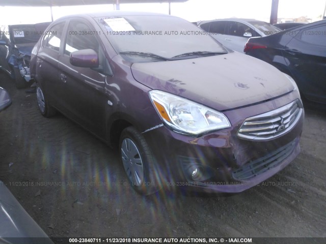 ML32F3FJ5JHF13777 - 2018 MITSUBISHI MIRAGE G4 ES BURGUNDY photo 1