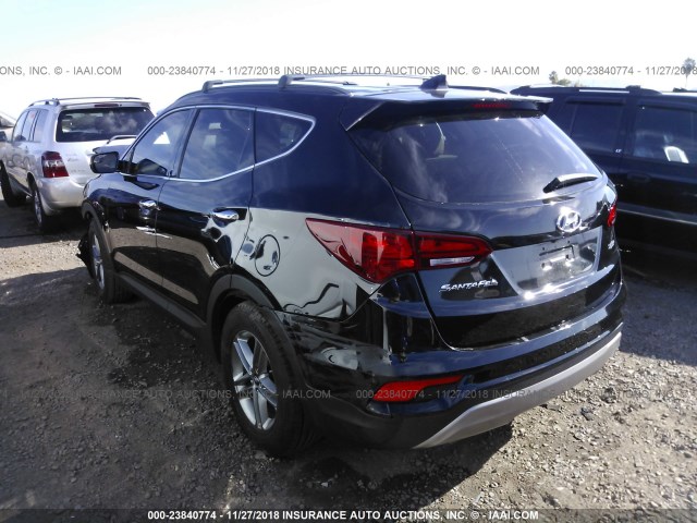 5NMZU3LB9HH010791 - 2017 HYUNDAI SANTA FE SPORT  BLACK photo 3