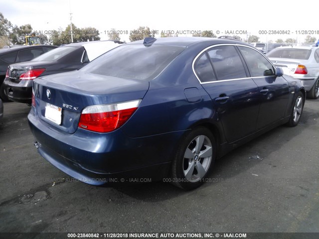 WBANF73526CU20979 - 2006 BMW 530 XI BLUE photo 4