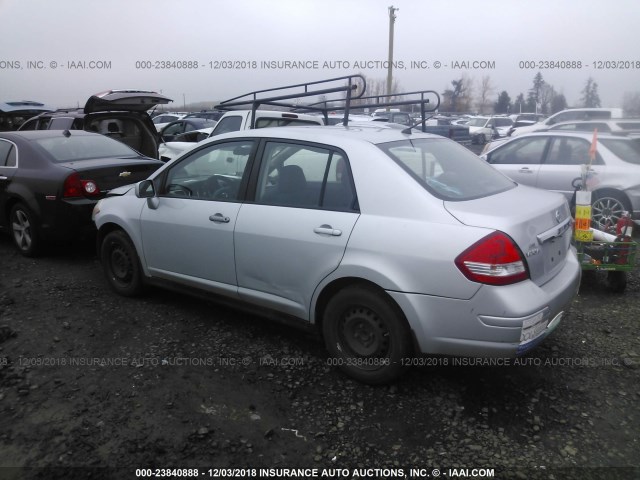 3N1BC11E89L396567 - 2009 NISSAN VERSA S/SL SILVER photo 3