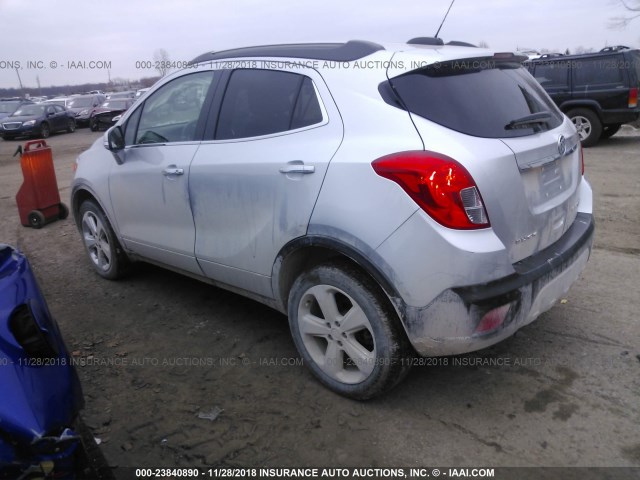 KL4CJGSBXGB597992 - 2016 BUICK ENCORE SILVER photo 3