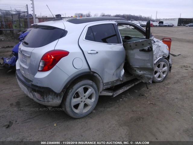 KL4CJGSBXGB597992 - 2016 BUICK ENCORE SILVER photo 4