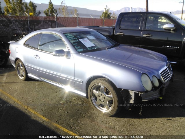 WDBLJ70G11F175385 - 2001 MERCEDES-BENZ CLK 430 BLUE photo 1