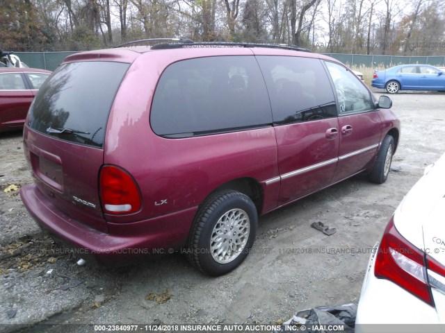 1C4GP54L0WB546273 - 1998 CHRYSLER TOWN & COUNTRY LX RED photo 4
