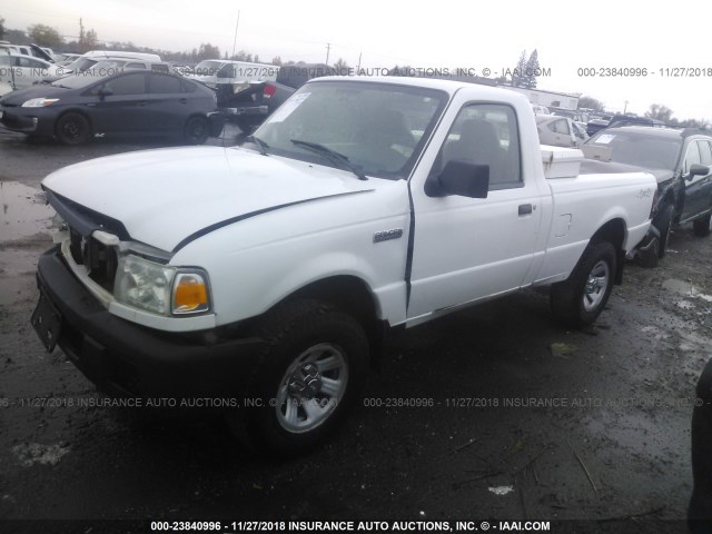 1FTYR11U27PA47001 - 2007 FORD RANGER WHITE photo 2