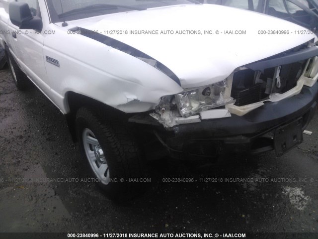 1FTYR11U27PA47001 - 2007 FORD RANGER WHITE photo 6