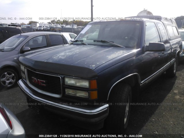 1GDEK19KXSE541438 - 1995 GMC SIERRA K1500 BLUE photo 2