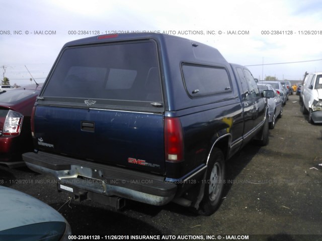 1GDEK19KXSE541438 - 1995 GMC SIERRA K1500 BLUE photo 4