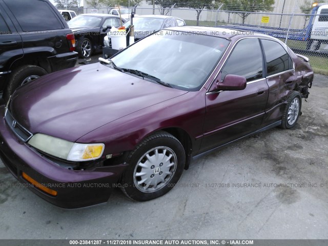 1HGCD5656TA050015 - 1996 HONDA ACCORD EX/EX-R MAROON photo 2