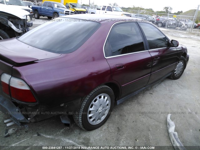 1HGCD5656TA050015 - 1996 HONDA ACCORD EX/EX-R MAROON photo 4