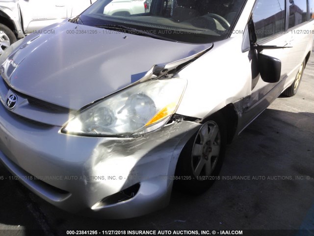 5TDZK23C28S204097 - 2008 TOYOTA SIENNA CE/LE SILVER photo 6