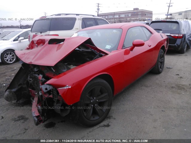 2C3CDZAGXFH868999 - 2015 DODGE CHALLENGER SXT RED photo 2