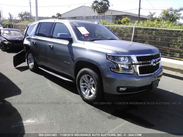 1GNSCBKC2JR363598 - 2018 CHEVROLET TAHOE C1500 LT GRAY photo 1