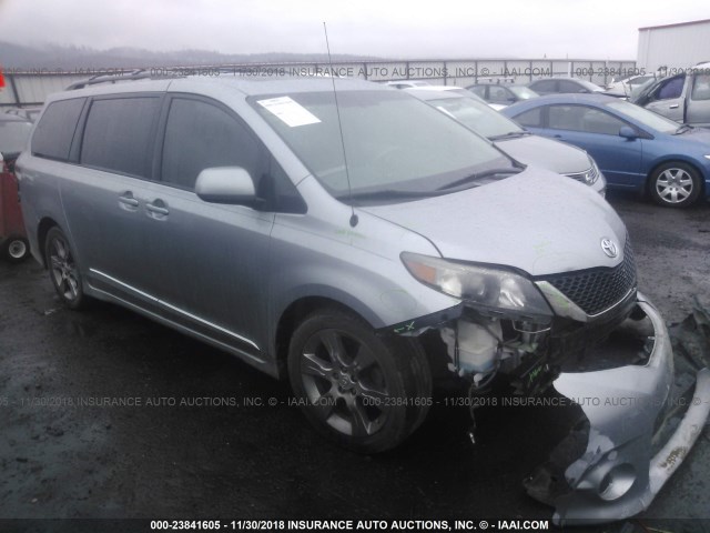 5TDXK3DC8BS128209 - 2011 TOYOTA SIENNA SPORT SILVER photo 1