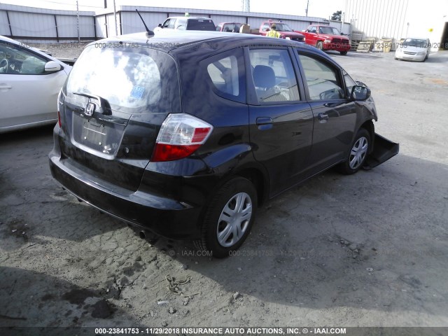 JHMGE8H2XAS024847 - 2010 HONDA FIT BLACK photo 4