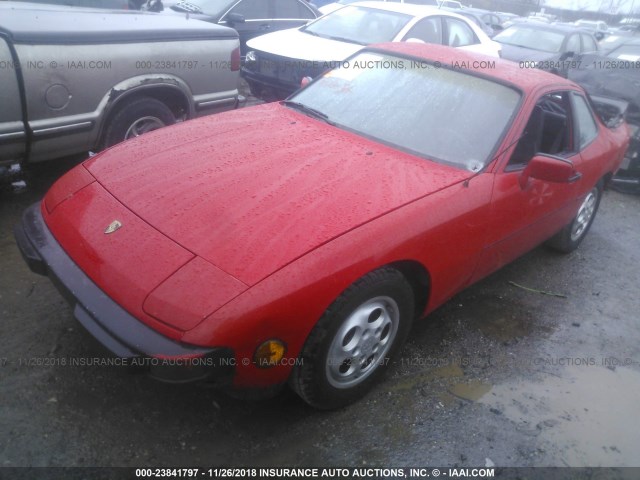 WP0AA0923HN456871 - 1987 PORSCHE 924 S RED photo 2