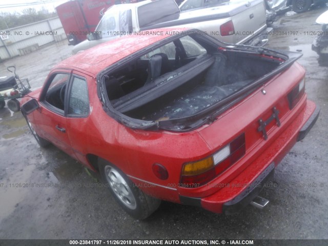 WP0AA0923HN456871 - 1987 PORSCHE 924 S RED photo 3