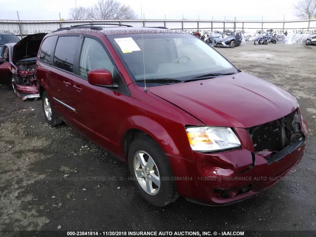 2D4RN5D1XAR134985 - 2010 DODGE GRAND CARAVAN SXT RED photo 1