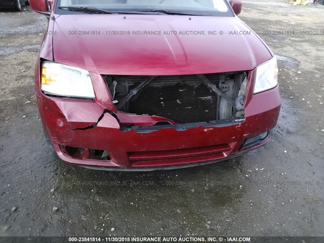 2D4RN5D1XAR134985 - 2010 DODGE GRAND CARAVAN SXT RED photo 6