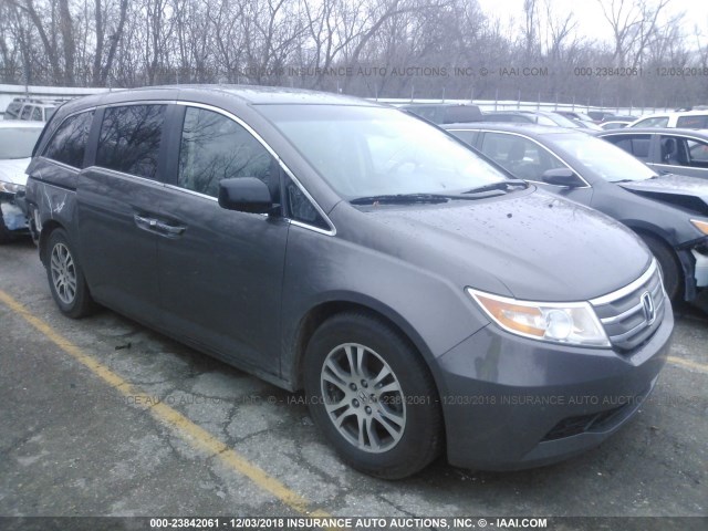 5FNRL5H60CB016094 - 2012 HONDA ODYSSEY EXL GRAY photo 1