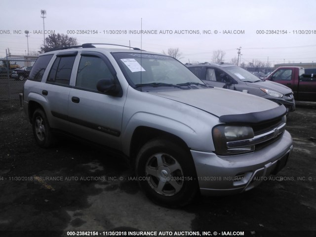 1GNDT13S442183027 - 2004 CHEVROLET TRAILBLAZER LS/LT SILVER photo 1