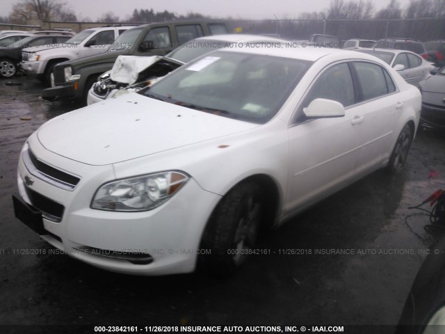 1G1ZC5EU4BF389564 - 2011 CHEVROLET MALIBU 1LT WHITE photo 2