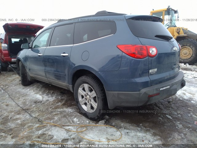 1GNKVGED2CJ286390 - 2012 CHEVROLET TRAVERSE LT BLUE photo 3