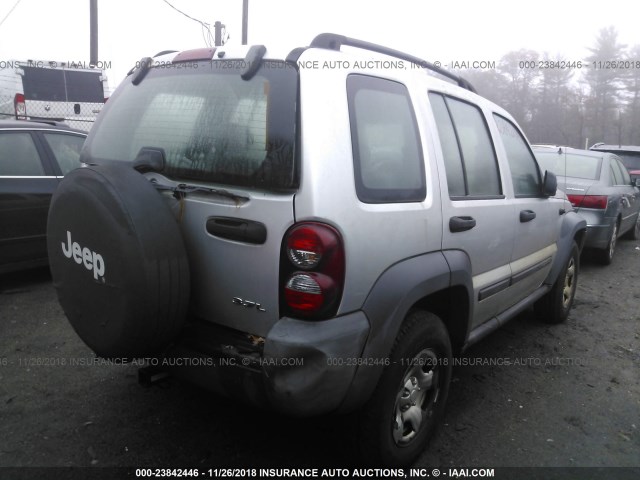 1J8GL48K67W662412 - 2007 JEEP LIBERTY SPORT SILVER photo 4