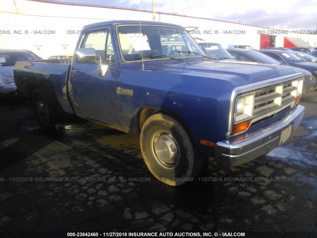 1B7KE26Z0LS736005 - 1990 DODGE D-SERIES D200/D250 BLUE photo 1