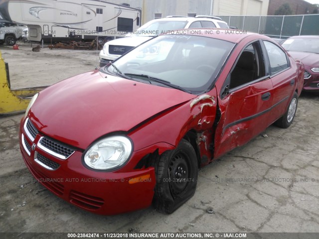 1B3ES26C64D623006 - 2004 DODGE NEON SE RED photo 2