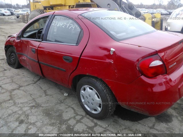 1B3ES26C64D623006 - 2004 DODGE NEON SE RED photo 3