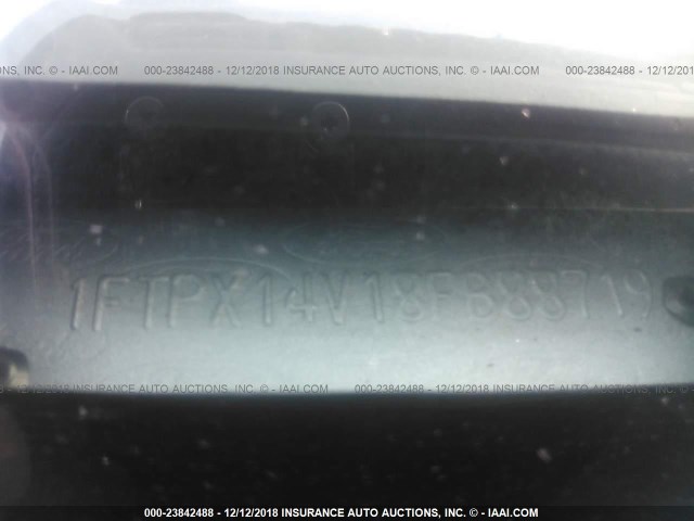 1FTPX14V18FB88719 - 2008 FORD F150 GRAY photo 9