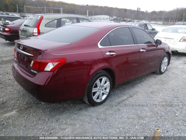 JTHBJ46GX92311131 - 2009 LEXUS ES 350 MAROON photo 4