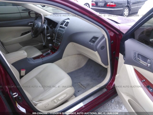 JTHBJ46GX92311131 - 2009 LEXUS ES 350 MAROON photo 5