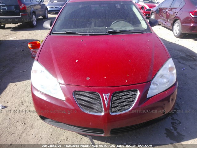 1G2ZG58N674238099 - 2007 PONTIAC G6 SE MAROON photo 6