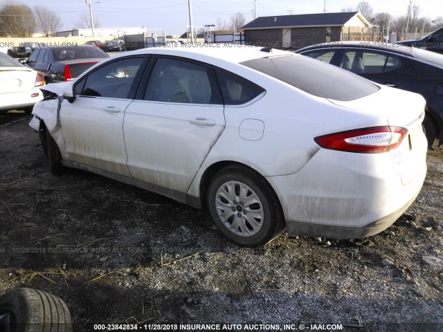 1FA6P0G78E5373067 - 2014 FORD FUSION S WHITE photo 3